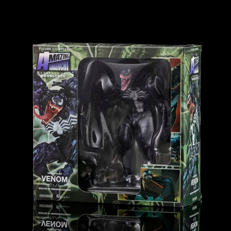 AMAZING YAMAGUCHI Carnage & Venom Action Figure – Marvel Legends Spider-Man Statue with Joint Mobility & Changeable Face, Kids Toy Gift