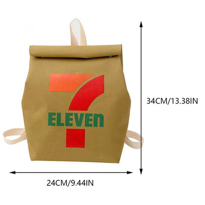 Novelty Roll Top Backpack — Large Capacity Casual School & Commuting Daypack for Women and Girls