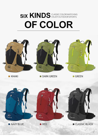 35L Mountaineering Backpack - Waterproof Outdoor Sports Bag for Men & Women, Camping & Hiking Rain Gear