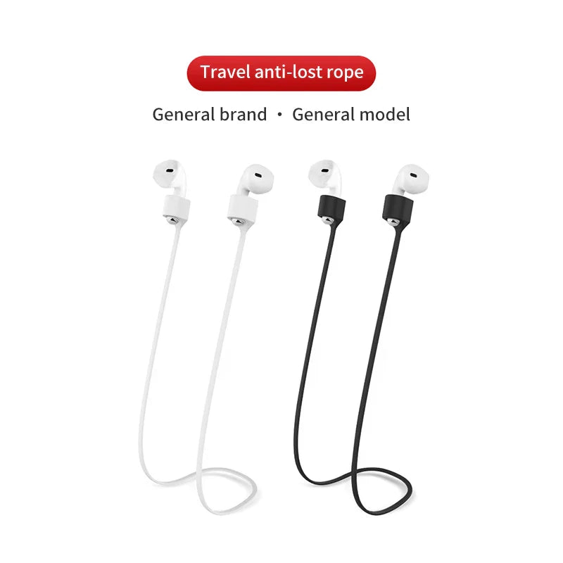 Magnetic Wireless Anti-Lost Silicone Earphone Cable Holder - Neck String for AirPods Pro, Airdots, Samsung Buds Plus