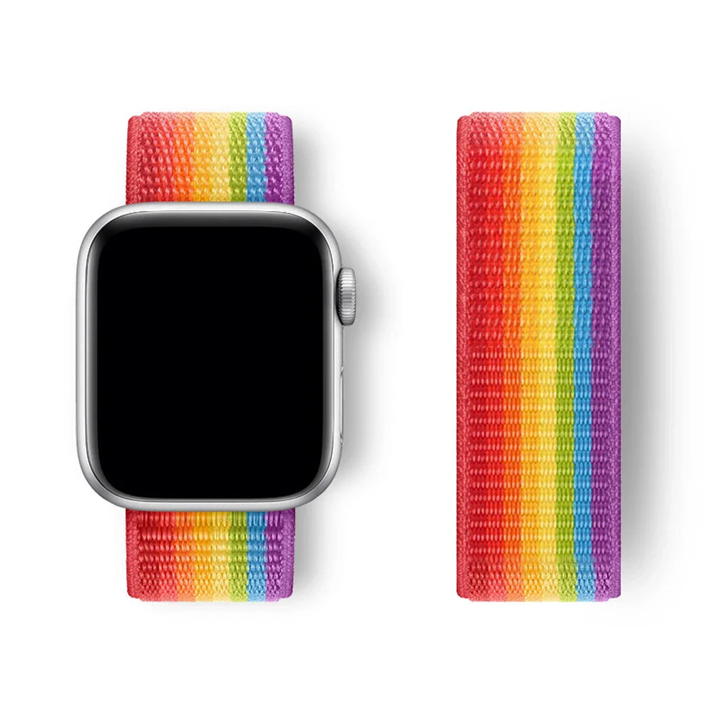 Sport Loop Strap for Apple Watch Band 40mm–49mm – Compatible with Series 3–10, SE & Ultra Adjustable Bracelet