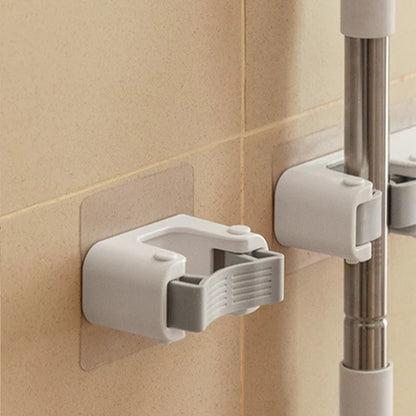 Soft Rubber Mop Hooks — Self-Adhesive Wall-Mounted Organizer for Mops, Brooms & Cleaning Supplies