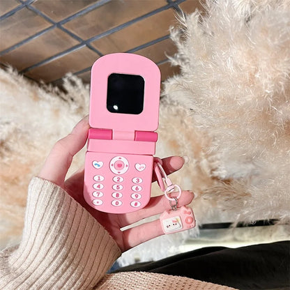 AirPods 1/2/3/4 Pro/Pro2 Silicone Case – 3D Hello Kitty Cartoon Headphone Box with Retro Mirror KT Cover