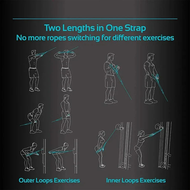 Fitness Tricep Rope — Cable Attachment for Pull-Down Workouts & Strength Training