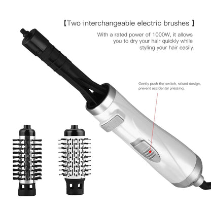 Negative Ionic 3-in-1 Hair Dryer Brush – Hot Air Straightening Comb & Curling Iron Multifunctional Styling Tool