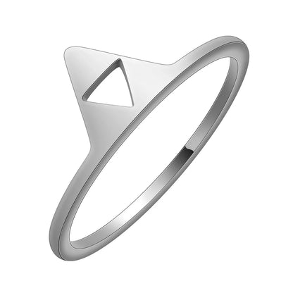 Kinitial Vintage Stainless Steel Triforce Triangle Ring – Men’s Simple Jewelry Gift
