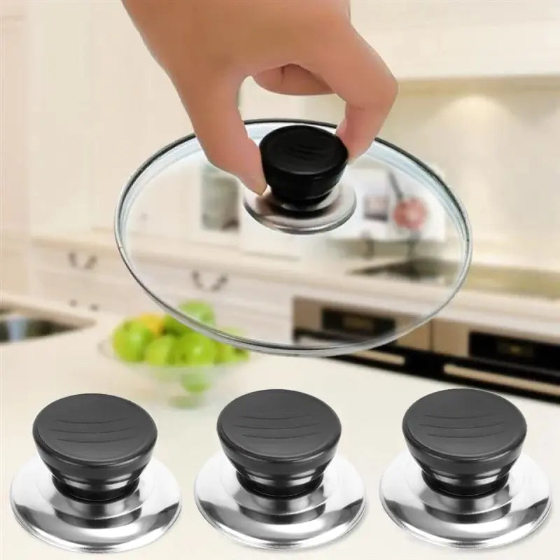3pcs Universal Plastic Pot Cover Buttons - Handle, Head, Bead, and Cap Accessories for Pot Covers