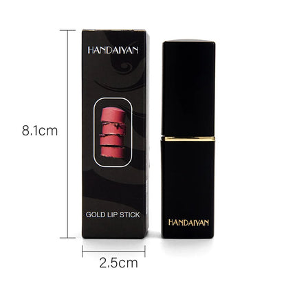 Handaiyan 9 Colors Lipstick – Glitter, Matte, Velvet, Nude, Shimmer, Sexy Red, Long-Lasting, Waterproof Professional Makeup