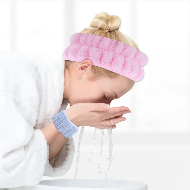 Microfiber Wrist Washband: Soft, Absorbent Towel Wristbands for Face Washing and Wetness Prevention