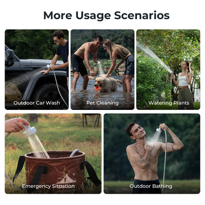 FLEXTAIL Portable Outdoor Camping Shower - Electric Shower Pump, IPX7 Waterproof for Outdoor, Car Washing, Dishwashing, and Pet Use