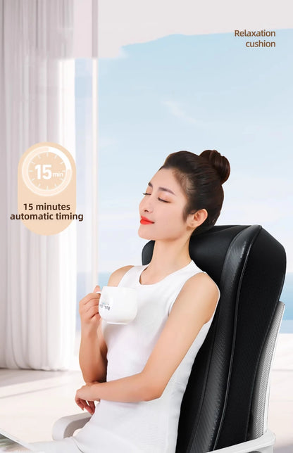 JAIYORL Electric Shiatsu Neck Massage Pillow – Deep Kneading Heat Cushion for Shoulder and Muscle Relaxation