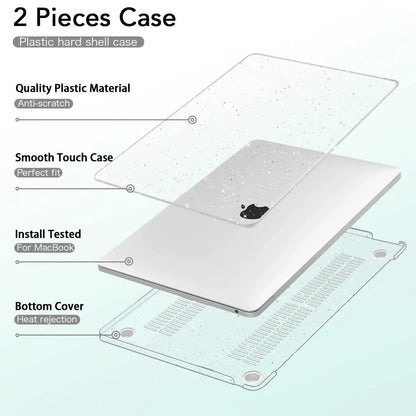 EGYAL Hard Shell Case for MacBook Air 15 M2 & 13.6" 2022, MacBook Pro 13 M1/Pro 14/16, M1 Air 13 A2337