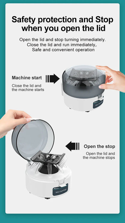 JOANLAB Mini Centrifuge Machine – PCR Plasma Lab Microcentrifuge 4000/7000rpm for 0.2/1.5/2ml Tubes
