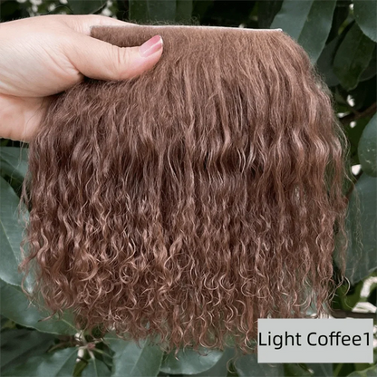 Mongolia Fur Sheepskin Curly Hair Extensions — Cute Wool Texture Wigs for SD, Blyth & BJD Dolls