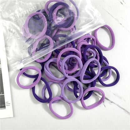 20/50PCS Hair Bands for Women & Girls - 4cm Elastic Rubber Ties, Simple Ponytail Holders & Hair Accessories