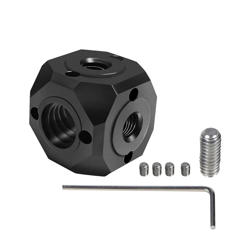Universal Tripod Mount Adapter - Magic Arm Cubic Mount for Flash Vlog Video Light Microphone Extension Accessories