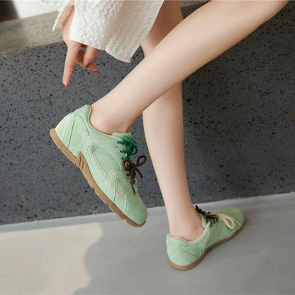 AIYUQI Women’s Sneakers 2025 — Non-Slip Leather Running & Training Shoes, Flat Large-Size Sports Shoes