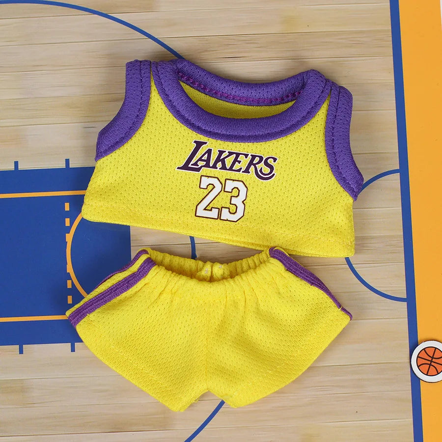 17cm Mini Plush Doll Clothing - Basketball Player Outfit for Idol Dolls & Accessories