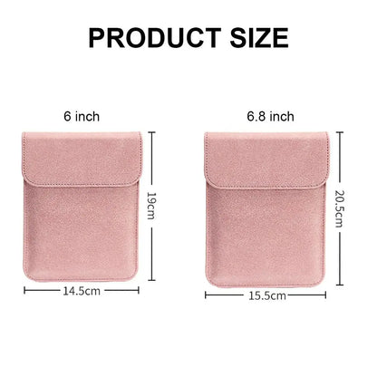 PU Leather Kindle Tablet Sleeve - Protective Carrying Pouch for Paperwhite 11th Gen 6.8" & 6" eReader Cover
