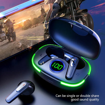 Original TWS Pro 80 Wireless Bluetooth Headset - LED Display, Mic, Earbuds for Air Fone Bluetooth Earphones