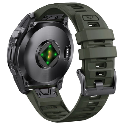 Quick Fit 22mm Silicone Watch Strap for Garmin — Compatible with Fenix 8/E/Epix Pro 47mm, Fenix 7, Fenix 6 Solar, Forerunner 955/945/965