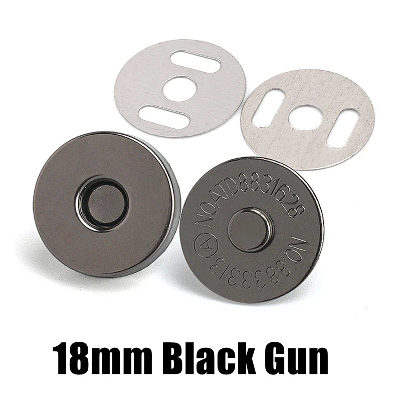 10 Pcs Magnetic Snap Fasteners 14–18MM – Clasps & Buttons for Handbags, Purses, Wallets & Craft Bag Accessories