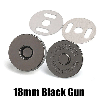 10 Pcs Magnetic Snap Fasteners 14–18MM – Clasps & Buttons for Handbags, Purses, Wallets & Craft Bag Accessories