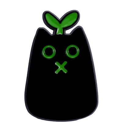 Cute Black Cat Enamel Pin – Cartoon Animal Metal Brooch Badge Jewelry Gift for Kids Punk Style