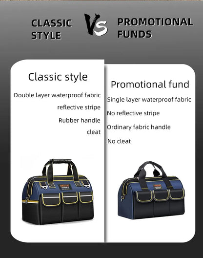 AIRAJ Multifunctional Tool Bags – 1680D Oxford Cloth, Waterproof and Wear-Resistant High Capacity Storage Bags for Electricians