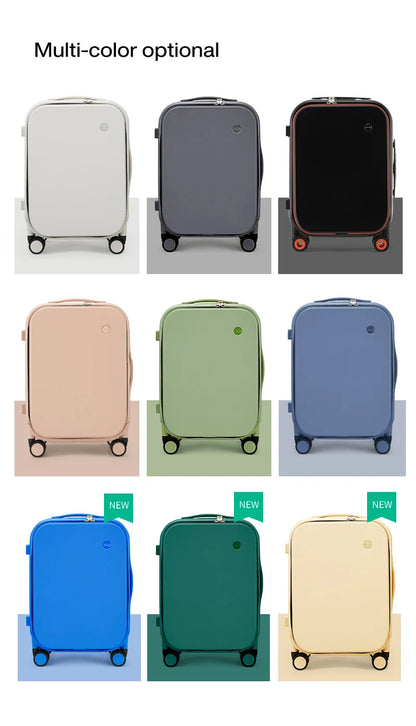 Mixi Aluminum Frame Carry-On Suitcase — Patent Design Rolling Luggage for Cabin, 18/20/24 Inch M9260