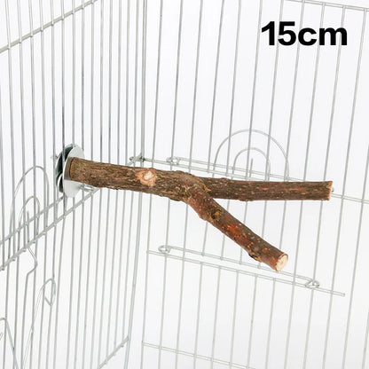 1 Piece Bird Cage Wooden Perches: 15/20/30cm Stand Tree Branch Accessories - Enhance Your Bird's Habitat