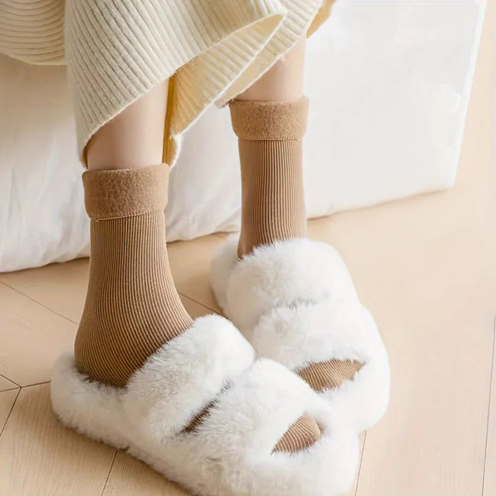 5/10/20 Pairs Women’s Winter Warm Socks — Thick Thermal Cashmere Wool Short Socks for Boots & Home