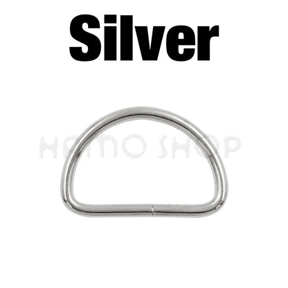Metal D Ring Adjustable Buckle Set - Webbing Strap Clasps for Backpacks, Bags, Pet Collars, Chains & DIY Accessories