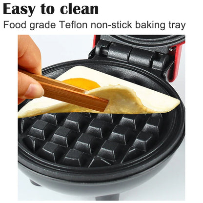 Electric Mini Waffles Maker Machine - 110V & 220V Kitchen Cooking Appliance for Kids' Breakfast and Dessert Pot Small Fried Eggs