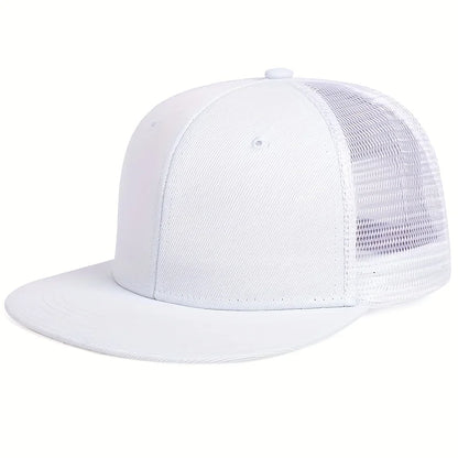 Fashion Mesh Baseball Cap – Camouflage Solid Color Snapback Trucker Hat for Outdoor Sports
