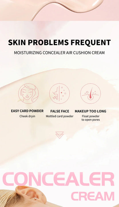OCHEAL CC Cream Cushion Foundation – Long-Lasting Moisturizing Concealer & BB Cream for Face Makeup