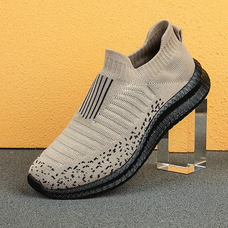 Men's Breathable Slip-On Sneakers | Comfortable Running & Walking Shoes | Outdoor Jogging Footwear