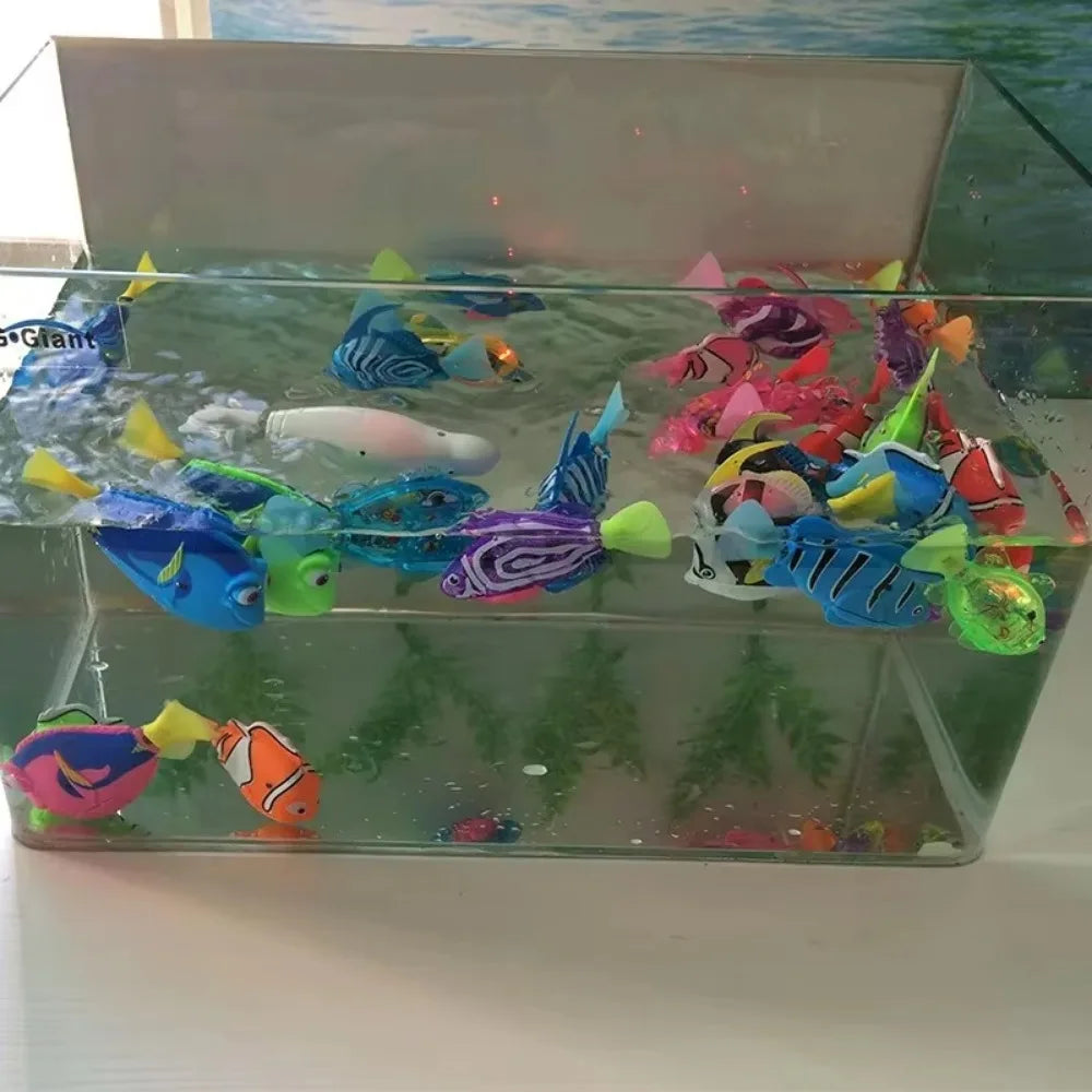 LED Interactive Cat Toy Robot Fish – Glowing Electric Swimming Motion Toy to Stimulate Kitten Hunting Instincts & Playful Exercise