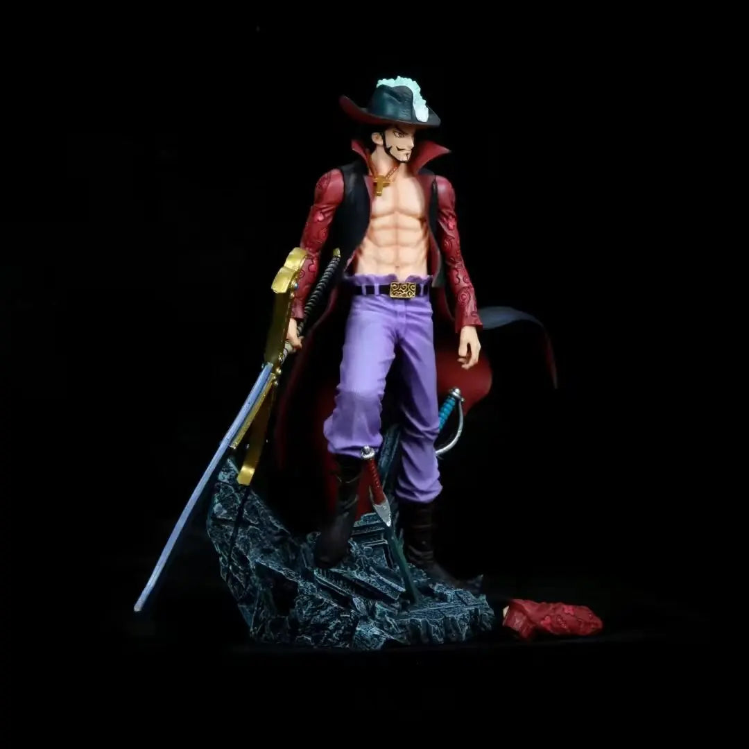 28cm One Piece Dracule Mihawk Figure — Eagle Eye PVC Anime Statue, Collectible Model Doll, Gift & Desk Ornament