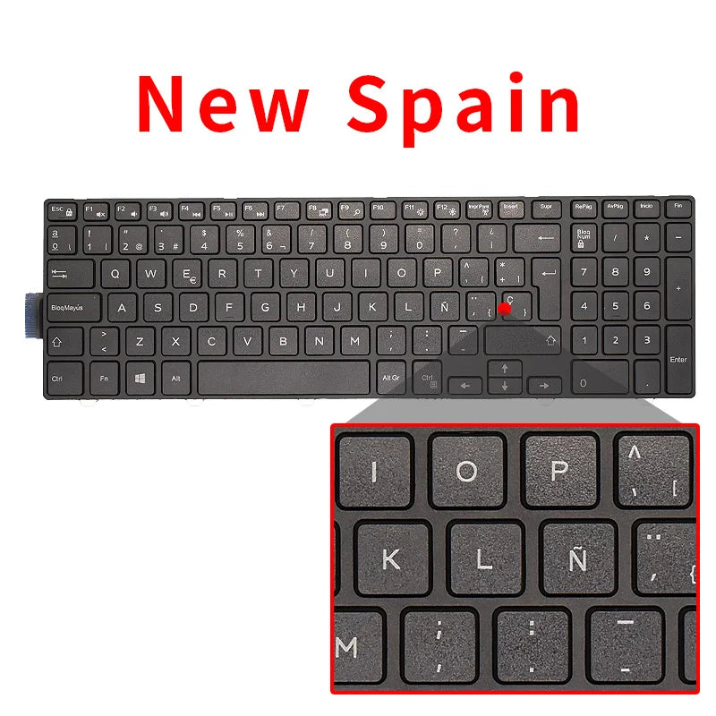 Dell Inspiron 15 Keyboard Replacement – BR/SP/US Russian Layout Backlit Keyboard for 3567 5577 5555 5557 5559 3543 5547 5549 5548 P39F P51F