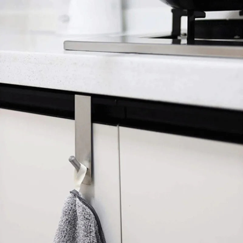 Stainless Steel S-Shape Over Glass Door Shower Towel Rack - Bathroom Bathrobe Hanger Holder Hooks