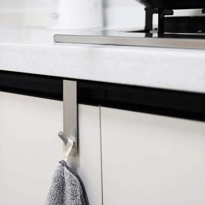 Stainless Steel S-Shape Over Glass Door Shower Towel Rack - Bathroom Bathrobe Hanger Holder Hooks