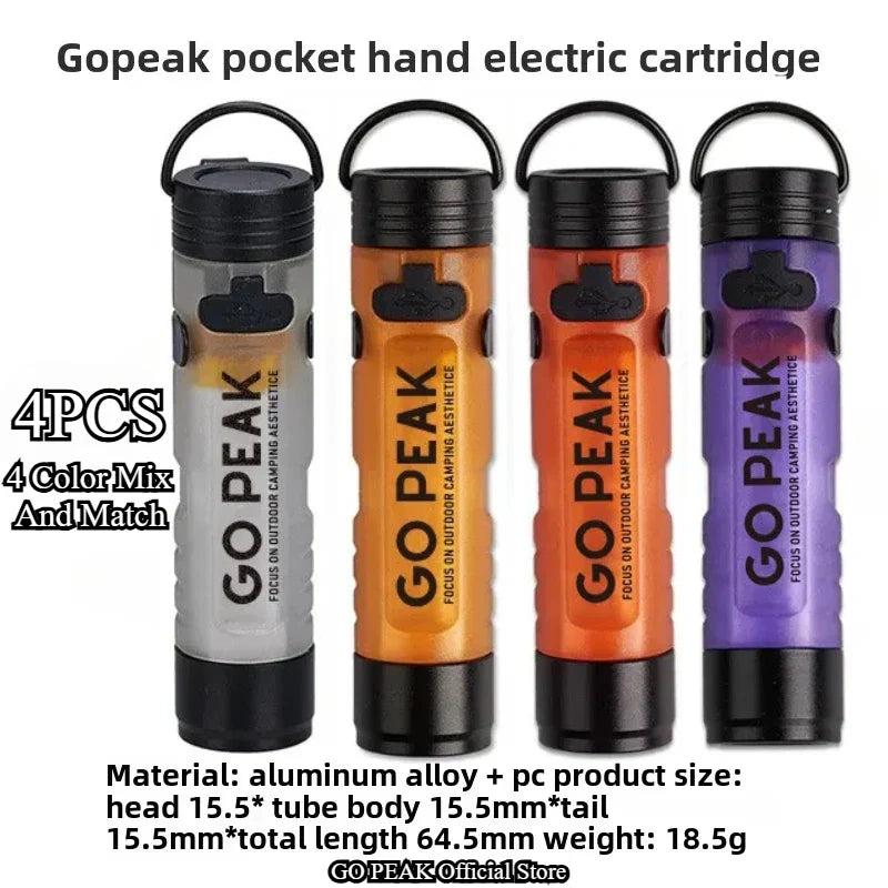 GOPEAK Mini LED Keychain Flashlight – Portable Pocket Clip Light for Outdoor Use, Emergency, Camping & Disaster Relief