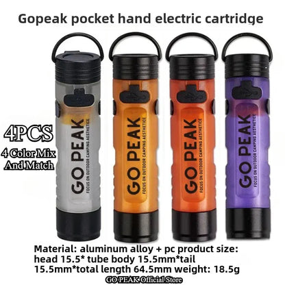 GOPEAK Mini LED Keychain Flashlight – Portable Pocket Clip Light for Outdoor Use, Emergency, Camping & Disaster Relief
