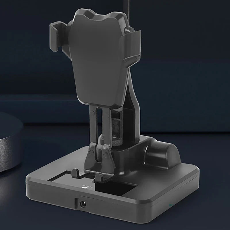 Automatic Swing Shaker Phone Stand – Desk Mute Mobile Holder for Pedometer Stepping and Brushing