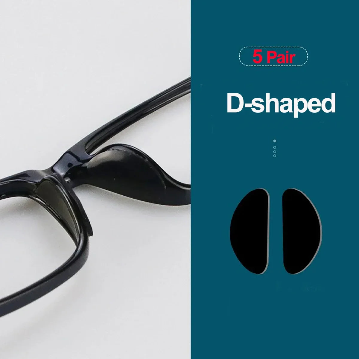 2/5 Pairs Adhesive Silicone Eyeglass Nose Pads – Anti-Slip Stick-On Nose Pads for Sunglasses and Eyewear Accessories