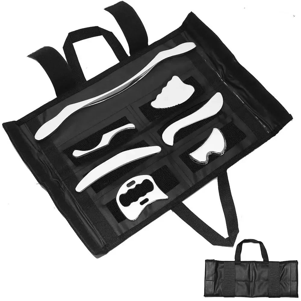 7-in-1 Stainless Steel Muscle Scraper Set – Gua Sha Deep Tissue Massage & Soft Tissue Mobilization Tools