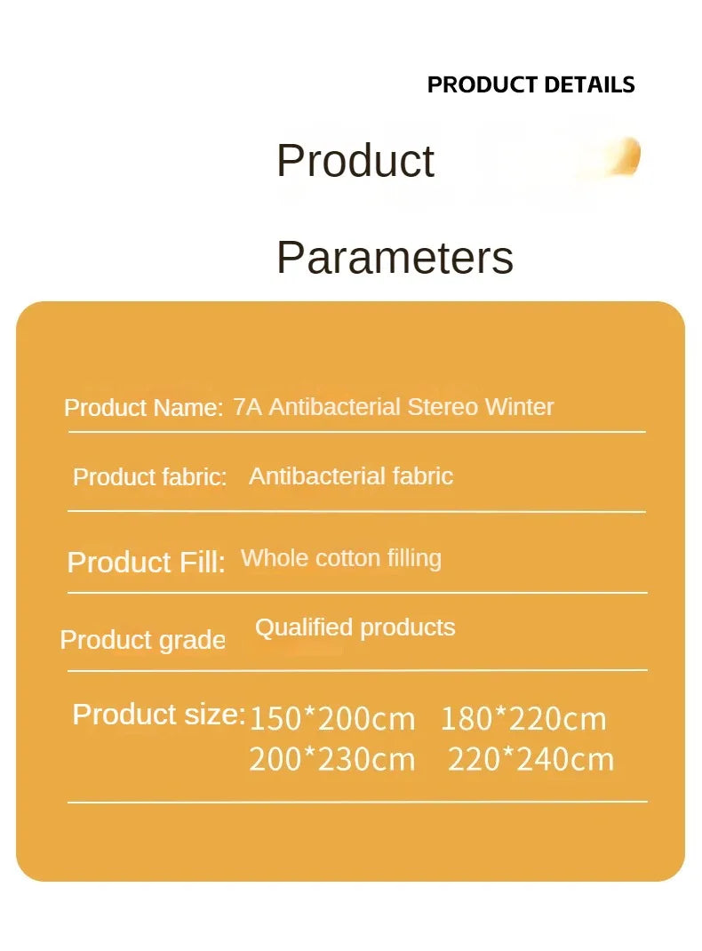 Soybean Fiber Cotton Quilt – All-Season Universal Winter, Spring & Autumn Comfort, Thickened & Warm Quilt Core