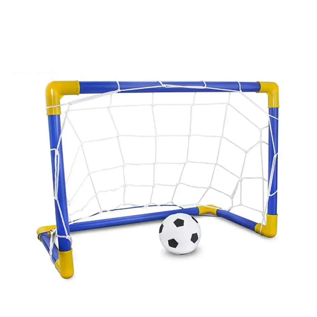 Folding Mini Soccer Ball & Removable Goal Post Net Set for Kids - High-Strength Indoor/Outdoor Football Gift