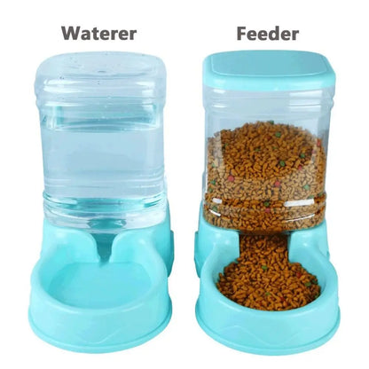 3.8L Automatic Pet Feeder & Water Fountain – Large Cat & Dog Food Dispenser